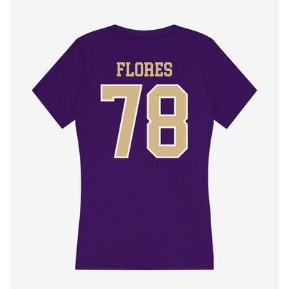 Washington - NCAA Football : Jake Flores - Women's V-Neck T-Shirt-1
