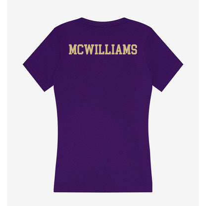 Washington - NCAA Women's Gymnastics : Caitlin McWilliams - Women's V-Neck T-Shirt-1