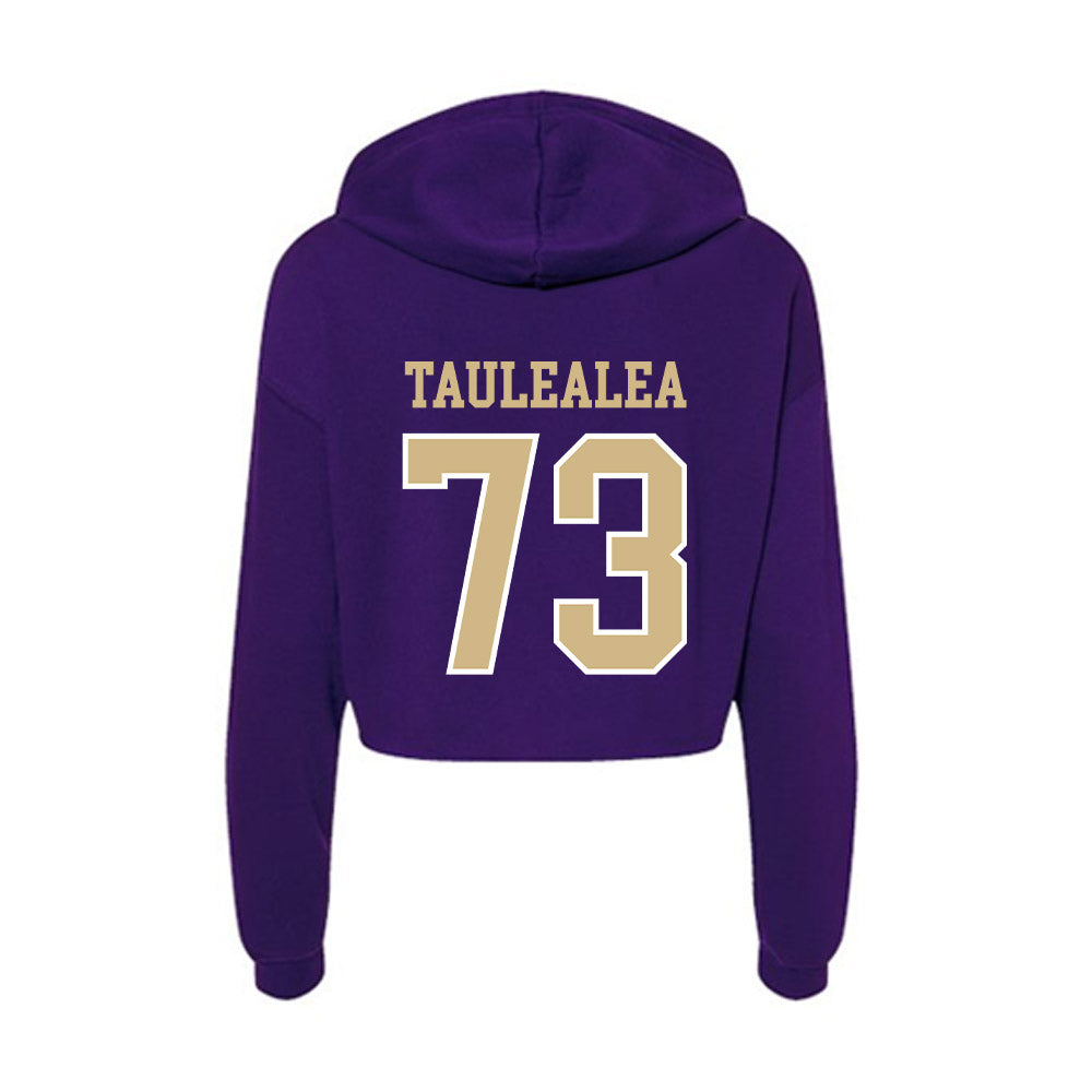 Washington - NCAA Football : Champ Taulealea - Women's Crop Fleece Hoodie-1