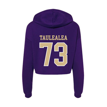 Washington - NCAA Football : Champ Taulealea - Women's Crop Fleece Hoodie-1