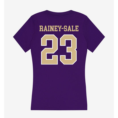 Washington - NCAA Football : Zaydrius Rainey-Sale - Women's V-Neck T-Shirt-1
