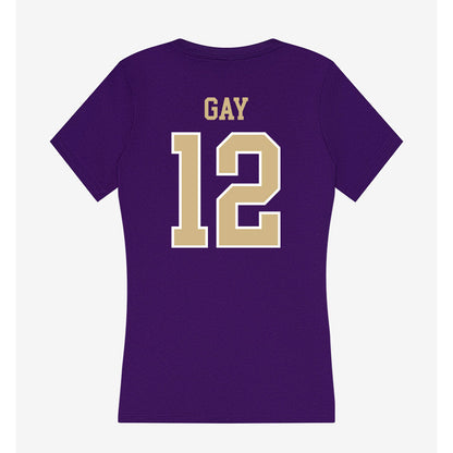 Washington - NCAA Men's Soccer : Carter Gay - Women's V-Neck T-Shirt-1