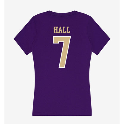 Washington - NCAA Men's Soccer : Alex Hall - Women's V-Neck T-Shirt-1