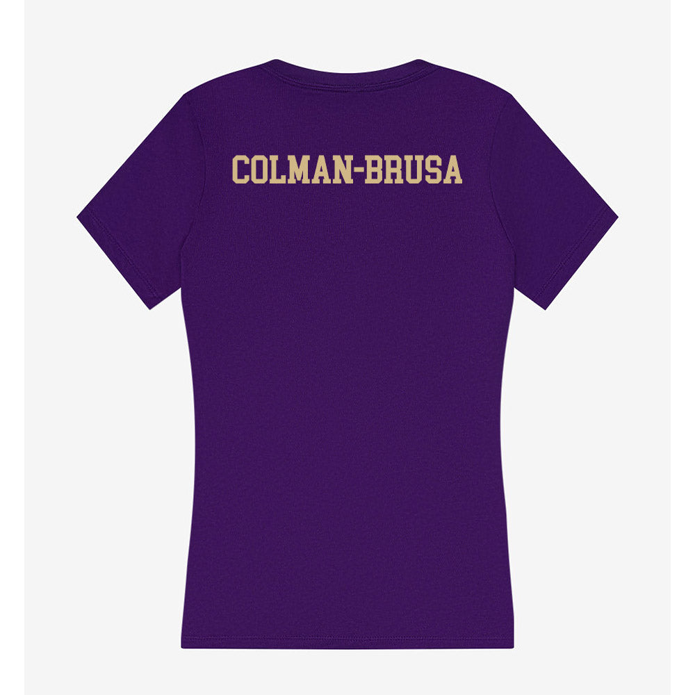 Washington - NCAA Football : Lowen Colman-Brusa - Women's V-Neck T-Shirt-1