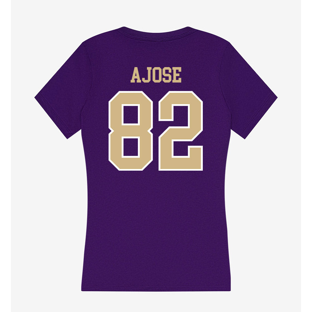 Washington - NCAA Football : Deji Ajose - Women's V-Neck T-Shirt-1