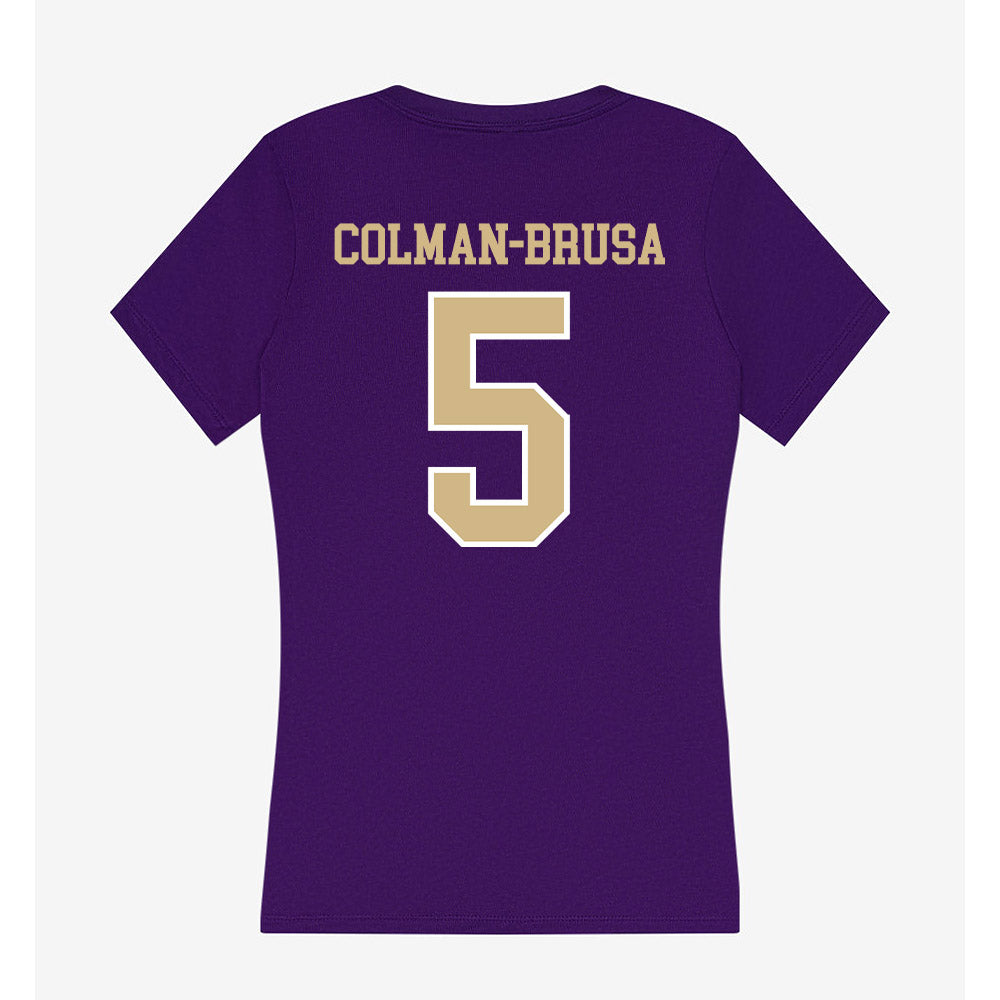 Washington - NCAA Football : Derek Colman-Brusa - Women's V-Neck T-Shirt-1