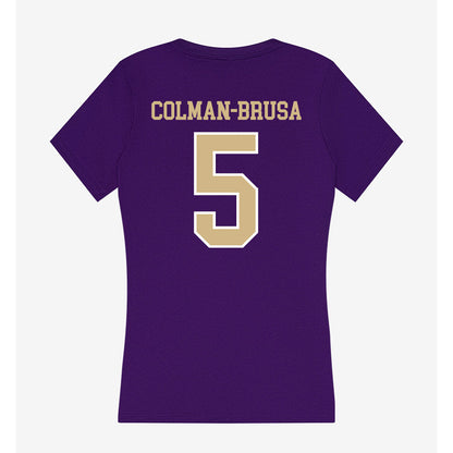Washington - NCAA Football : Derek Colman-Brusa - Women's V-Neck T-Shirt-1