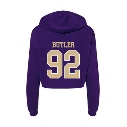 Washington - NCAA Football : Bryce Butler - Women's Crop Fleece Hoodie-1