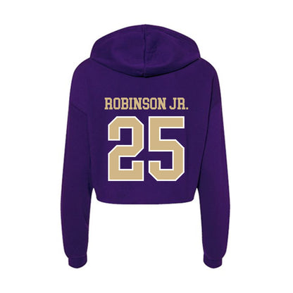 Washington - NCAA Football : Donovan Robinson Jr. - Women's Crop Fleece Hoodie-1