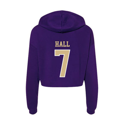 Washington - NCAA Men's Soccer : Alex Hall - Women's Crop Fleece Hoodie-1