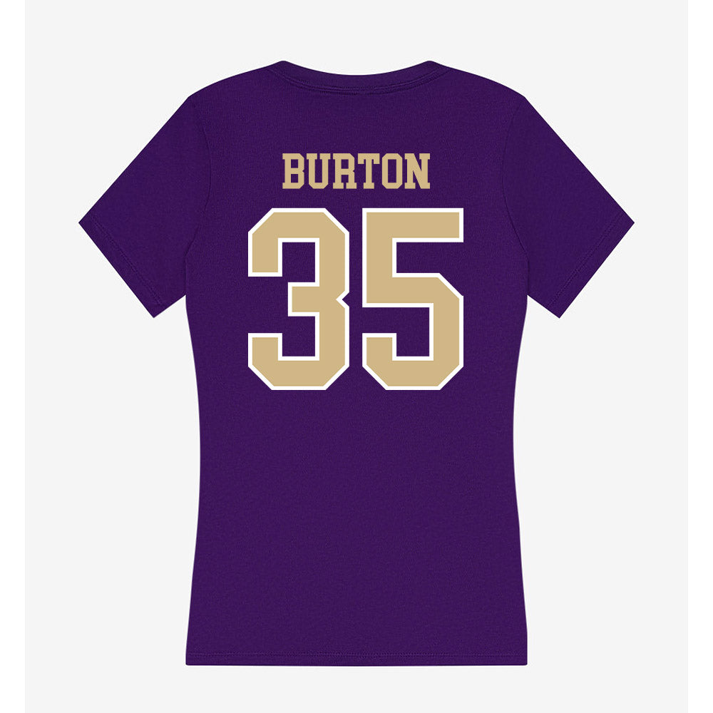 Washington - NCAA Football : Jace Burton - Women's V-Neck T-Shirt-1