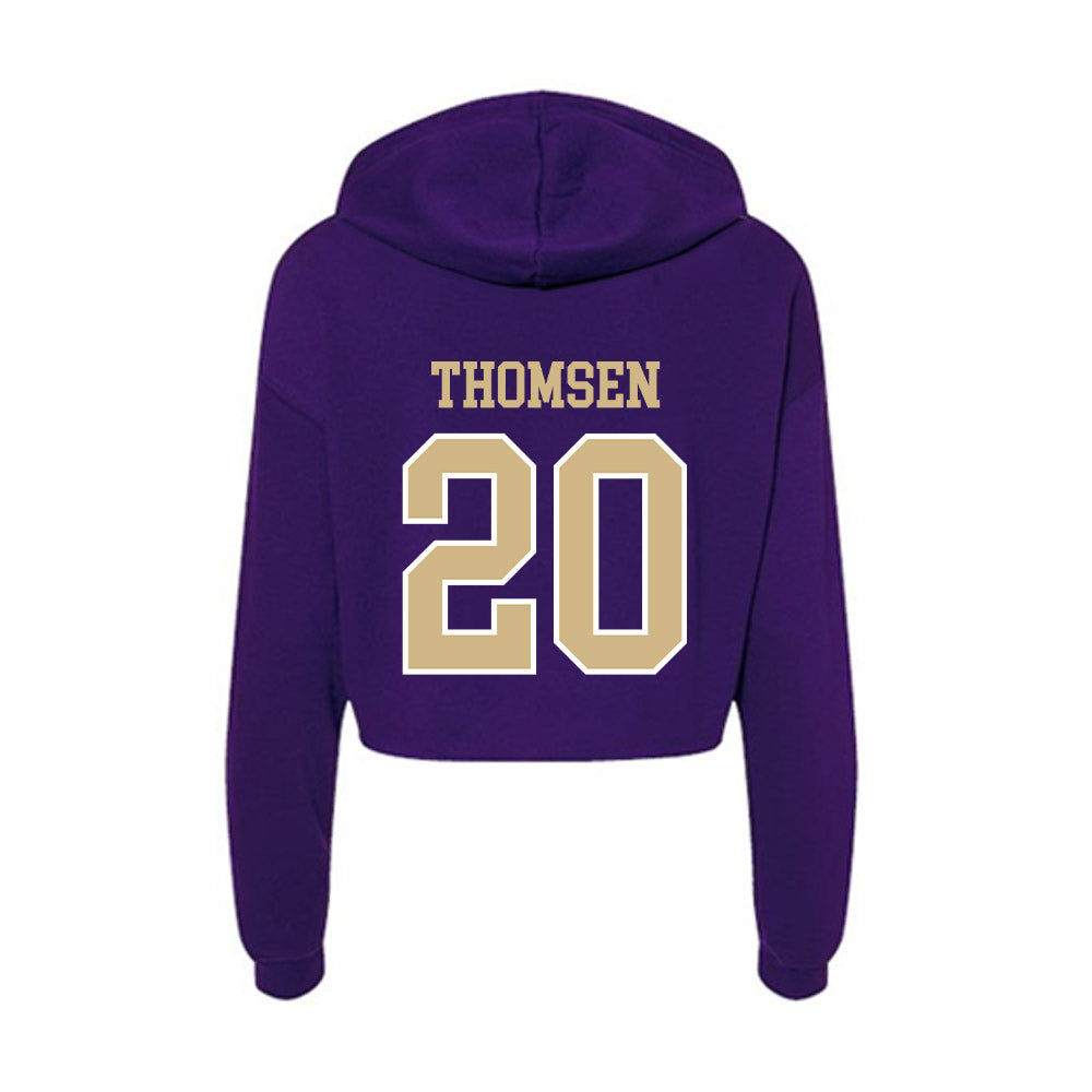 Washington - NCAA Softball : Allie Thomsen - Women's Crop Fleece Hoodie-1