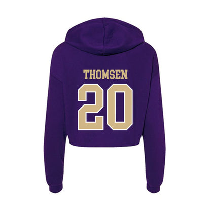Washington - NCAA Softball : Allie Thomsen - Women's Crop Fleece Hoodie-1