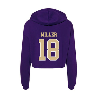 Washington - NCAA Football : Bodpegn Miller - Women's Crop Fleece Hoodie-1