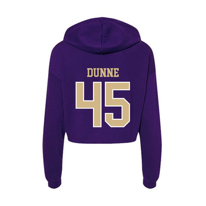 Washington - NCAA Football : Luke Dunne - Women's Crop Fleece Hoodie-1