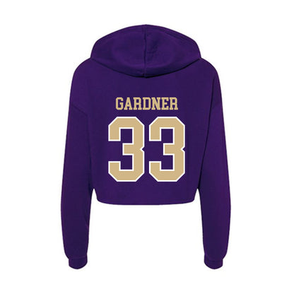Washington - NCAA Softball : Jing Gardner - Women's Crop Fleece Hoodie-1