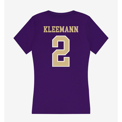 Washington - NCAA Men's Soccer : Philip Kleemann - Women's V-Neck T-Shirt-1