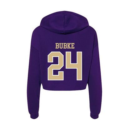 Washington - NCAA Softball : Jade Bubke - Women's Crop Fleece Hoodie-1