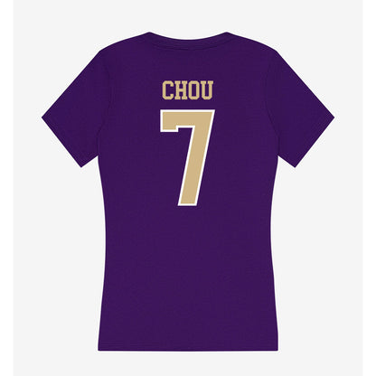 Washington - NCAA Women's Soccer : ANGELICA Chou - Women's V-Neck T-Shirt-1