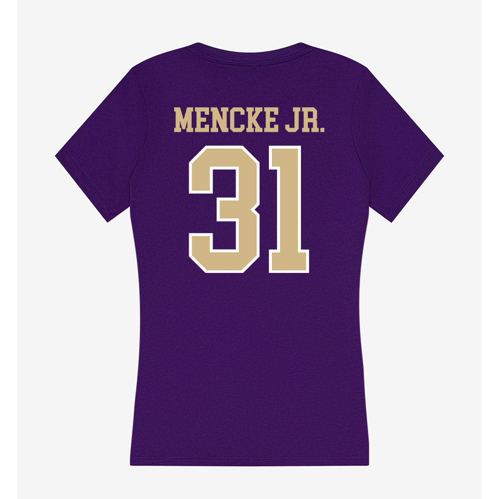 Washington - NCAA Football : Paul Mencke Jr. - Women's V-Neck T-Shirt-1