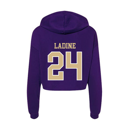 Washington - NCAA Women's Basketball : Elle Ladine - Women's Crop Fleece Hoodie-1