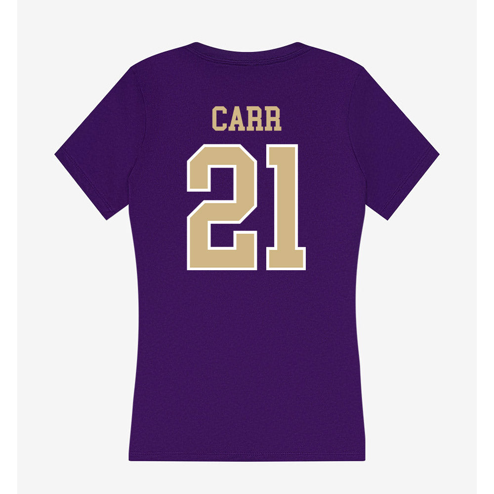 Washington - NCAA Football : Quaid Carr - Women's V-Neck T-Shirt-1