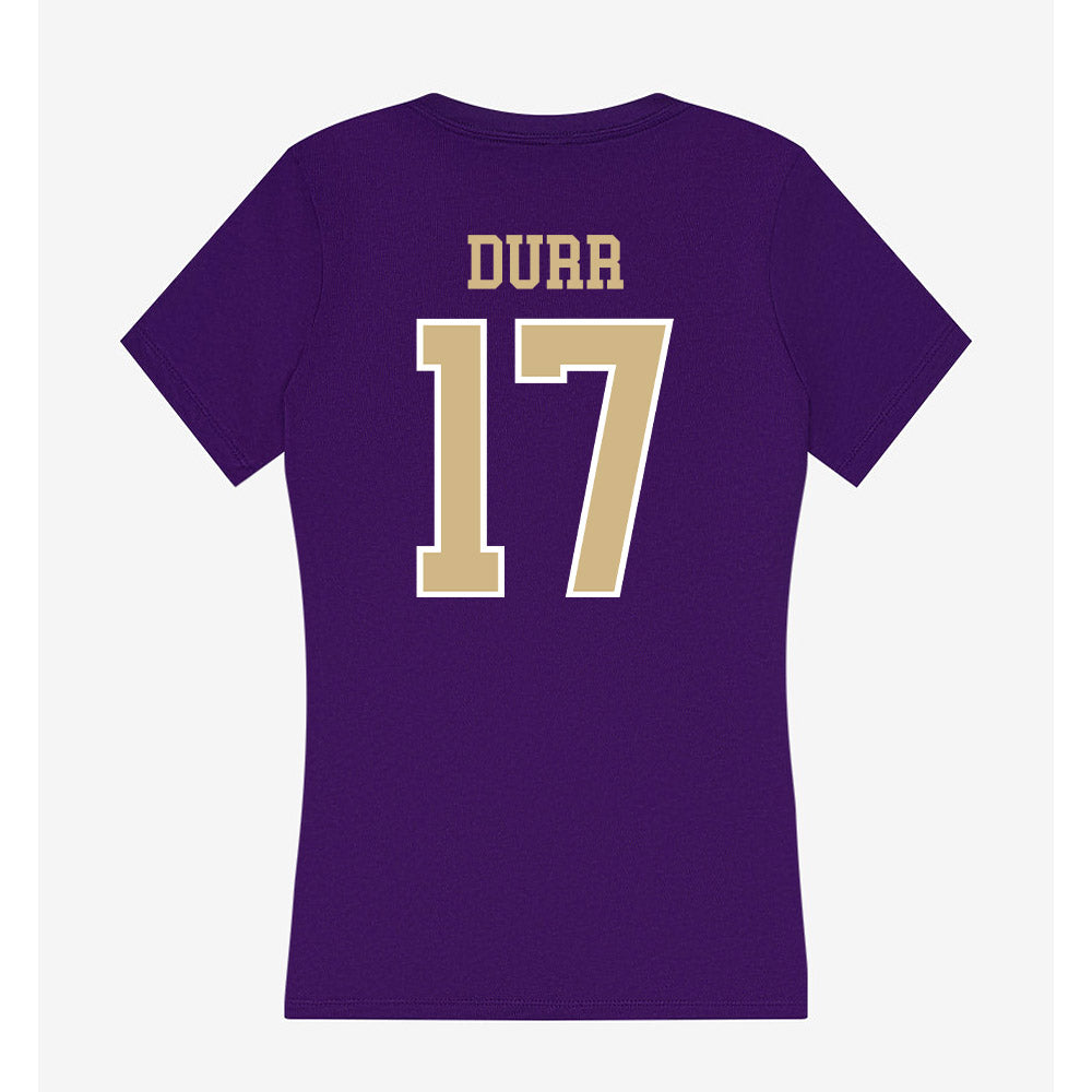 Washington - NCAA Football : Elijah Durr - Women's V-Neck T-Shirt-1