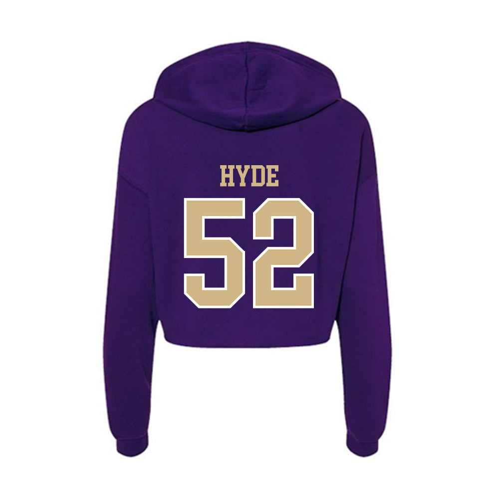 Washington - NCAA Football : Devin Hyde - Women's Crop Fleece Hoodie-1