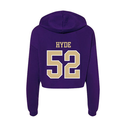 Washington - NCAA Football : Devin Hyde - Women's Crop Fleece Hoodie-1
