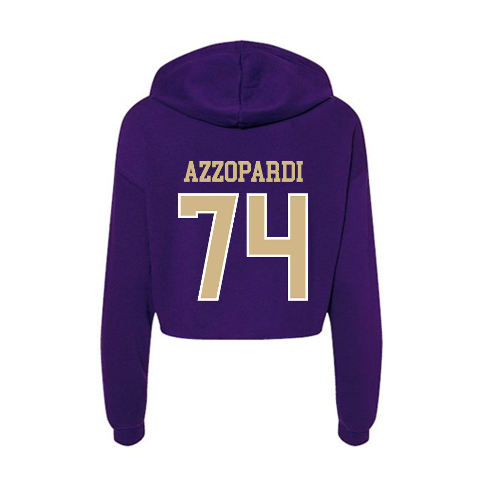Washington - NCAA Football : Drew Azzopardi - Women's Crop Fleece Hoodie-1
