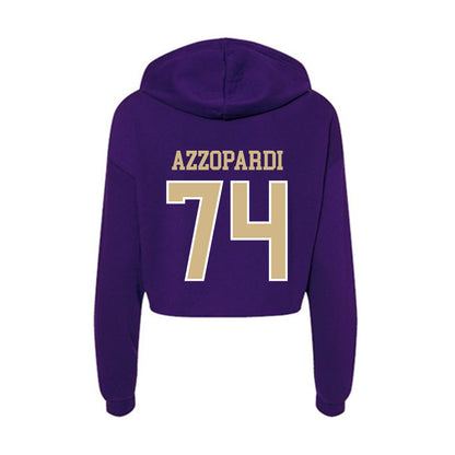 Washington - NCAA Football : Drew Azzopardi - Women's Crop Fleece Hoodie-1