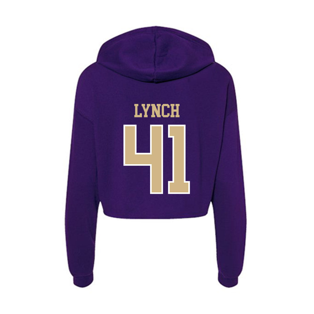 Washington - NCAA Football : Deshawn Lynch - Women's Crop Fleece Hoodie-1