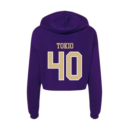 Washington - NCAA Football : Ezaya Tokio - Women's Crop Fleece Hoodie-1