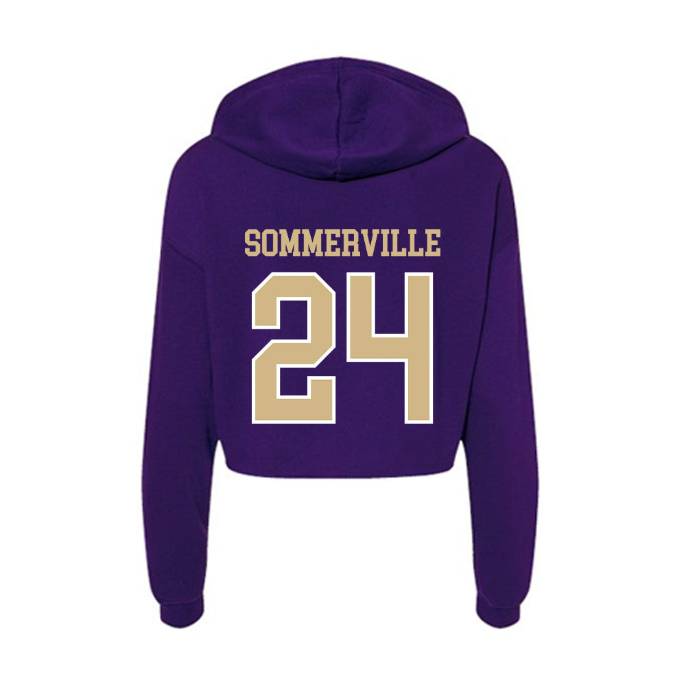 Washington - NCAA Men's Basketball : Lathan Sommerville - Women's Crop Fleece Hoodie-1