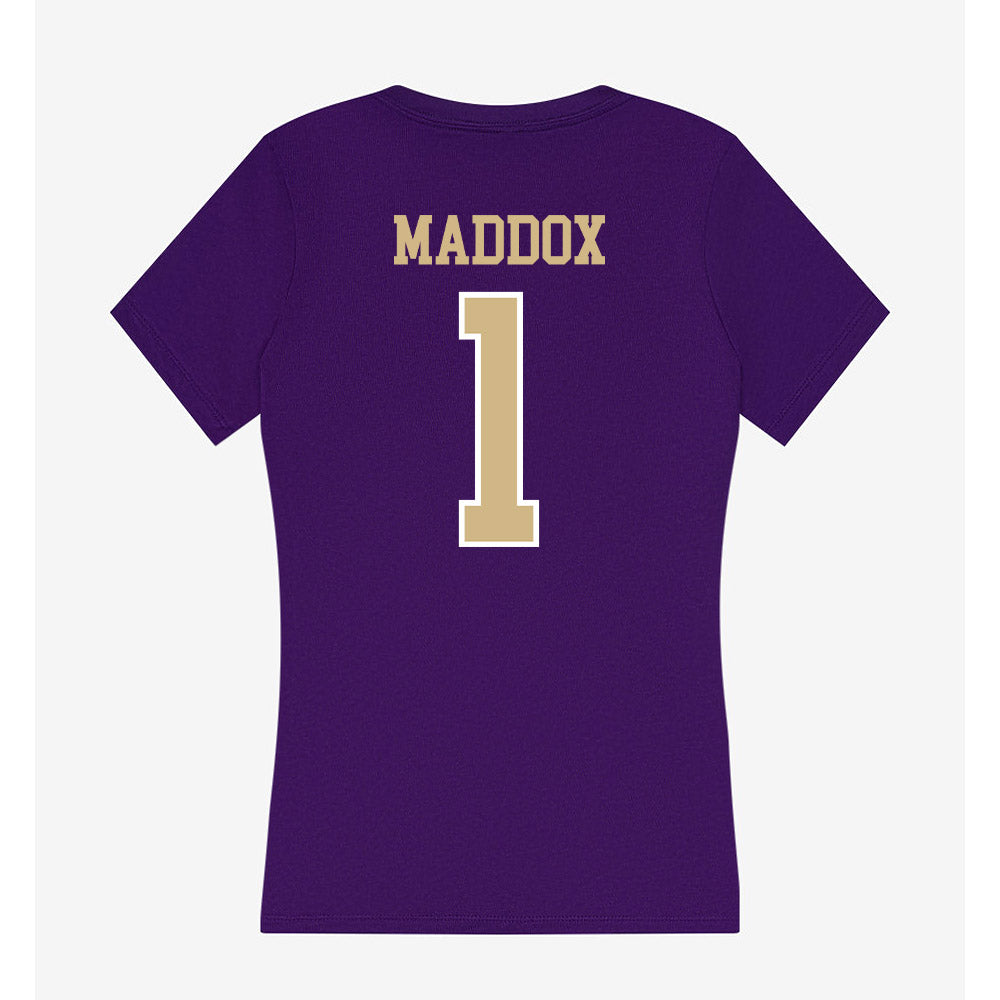 Washington - NCAA Softball : Ryan Maddox - Women's V-Neck T-Shirt-1