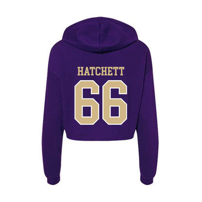 Washington - NCAA Football : Landen Hatchett - Women's Crop Fleece Hoodie-1