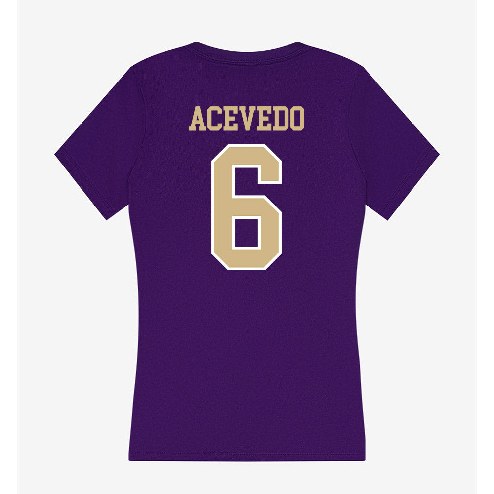 Washington - NCAA Softball : Melody Acevedo - Women's V-Neck T-Shirt-1