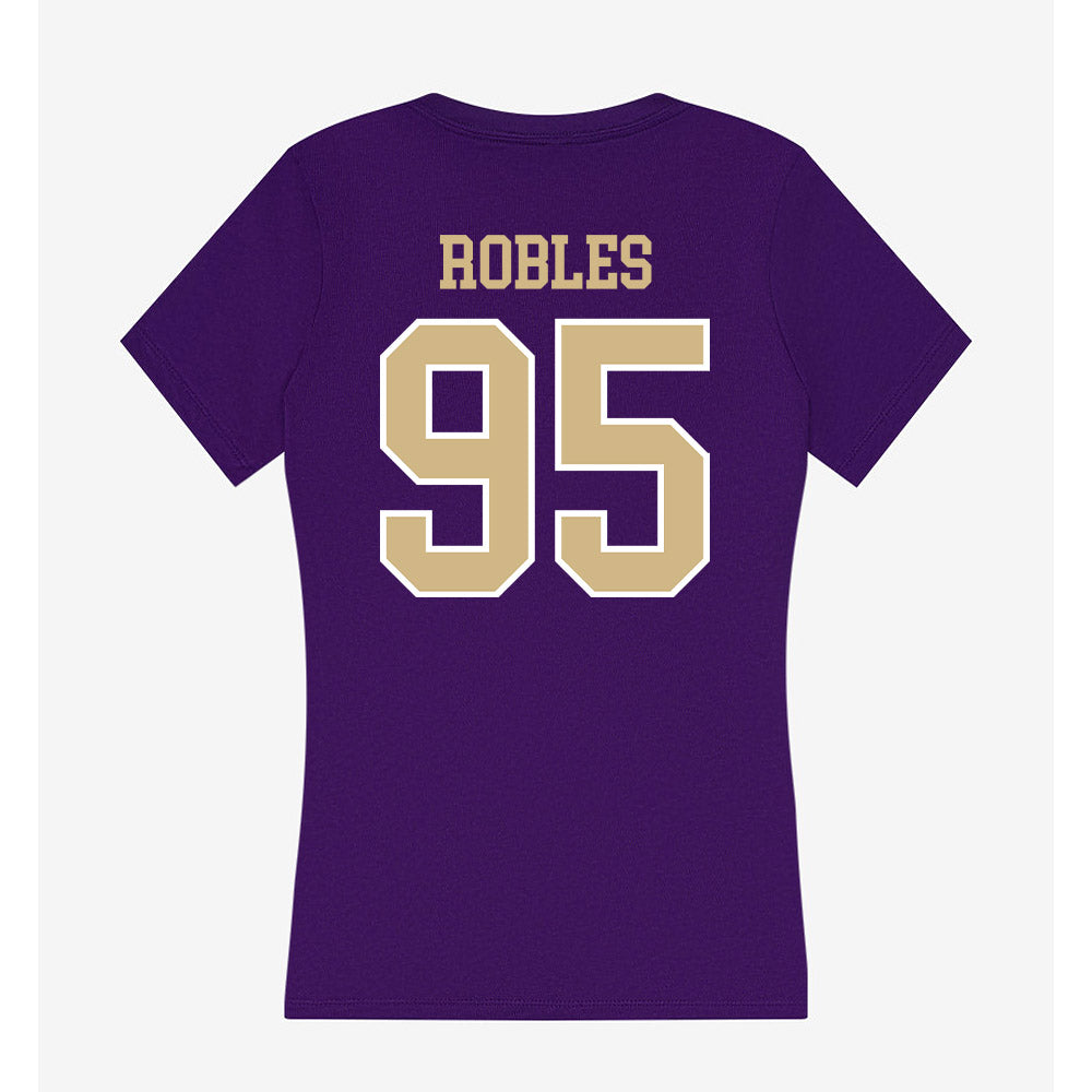 Washington - NCAA Football : Tyler Robles - Women's V-Neck T-Shirt-1