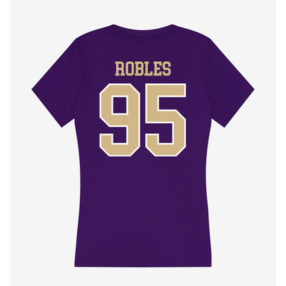 Washington - NCAA Football : Tyler Robles - Women's V-Neck T-Shirt-1