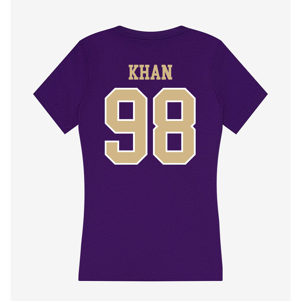 Washington - NCAA Football : Omar Khan - Women's V-Neck T-Shirt-1