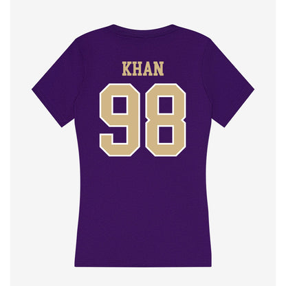 Washington - NCAA Football : Omar Khan - Women's V-Neck T-Shirt-1