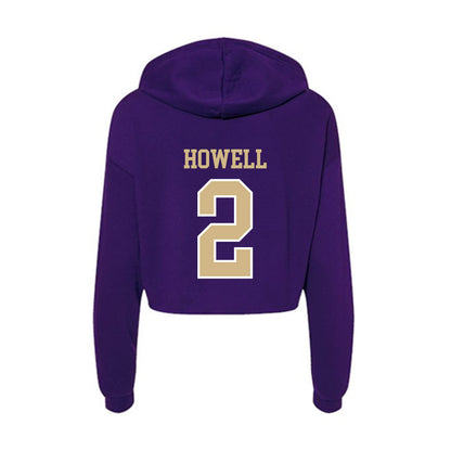 Washington - NCAA Women's Basketball : Avery Howell - Women's Crop Fleece Hooded Sweatshirt-1