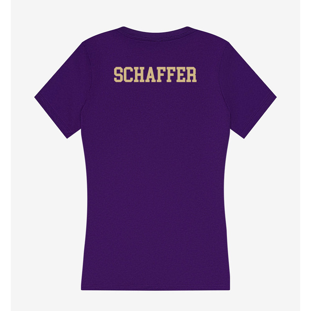 Washington - NCAA Women's Gymnastics : Jessica Schaffer - Women's V-Neck T-Shirt-1