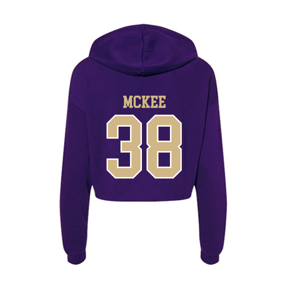 Washington - NCAA Football : Hunter McKee - Women's Crop Fleece Hoodie-1