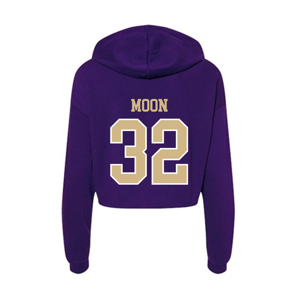Washington - NCAA Football : Ryken Moon - Women's Crop Fleece Hoodie-1