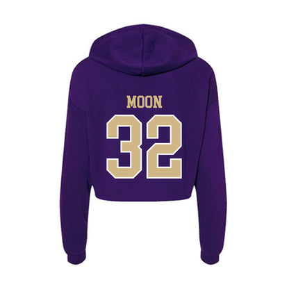 Washington - NCAA Football : Ryken Moon - Women's Crop Fleece Hoodie-1