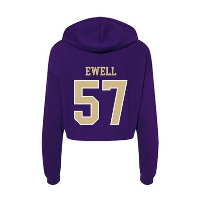 Washington - NCAA Football : Jesse Ewell - Women's Crop Fleece Hooded Sweatshirt-1