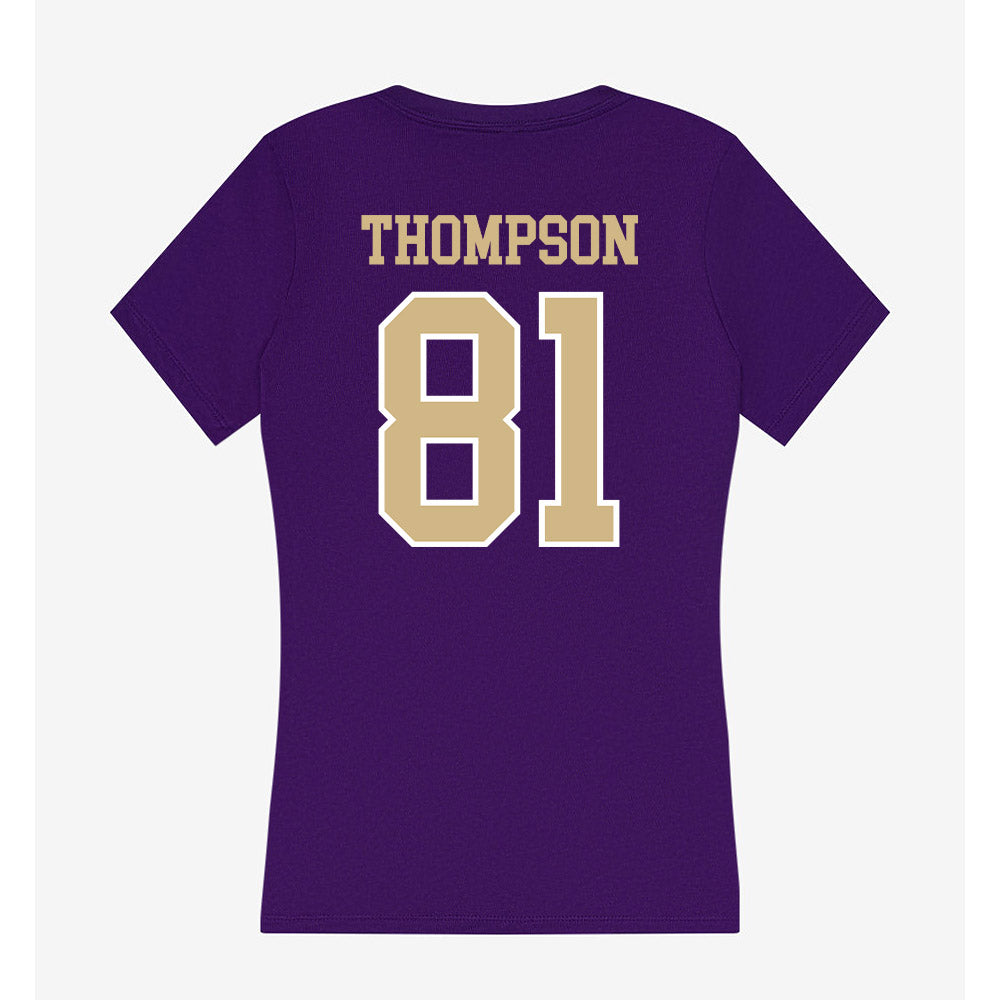 Washington - NCAA Football : Asa Thompson - Women's V-Neck T-Shirt-1
