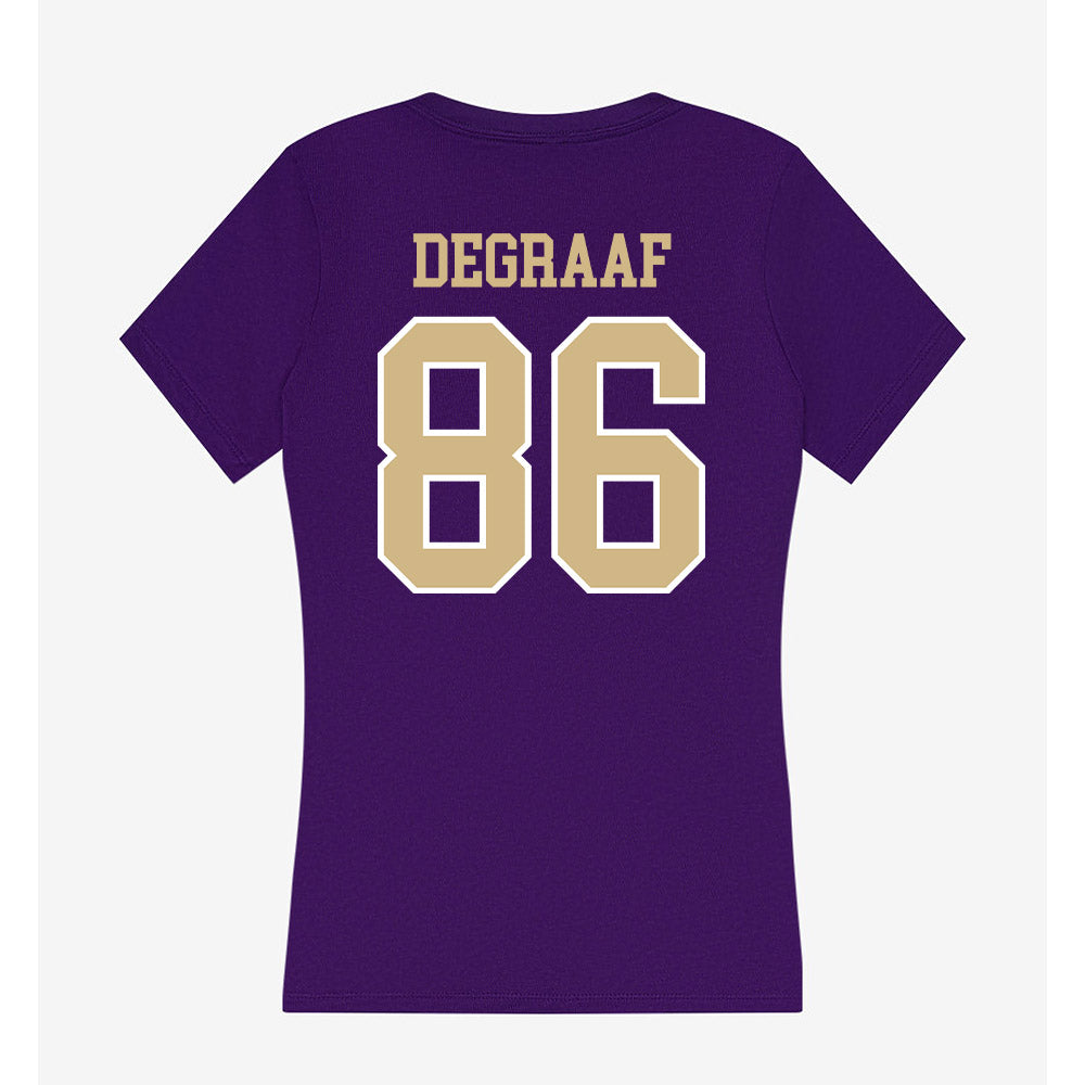 Washington - NCAA Football : Decker DeGraaf - Women's V-Neck T-Shirt-1