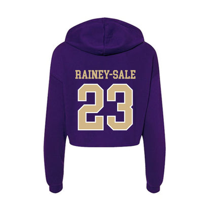 Washington - NCAA Football : Zaydrius Rainey-Sale - Women's Crop Fleece Hoodie-1
